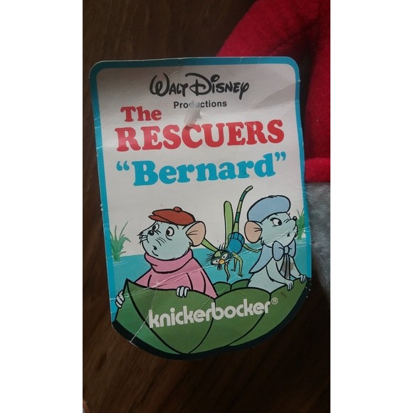1977 The Rescuers Bernard Mouse Plush Knickerbocker Walt Disney Org. Tag - Picture 3 of 13